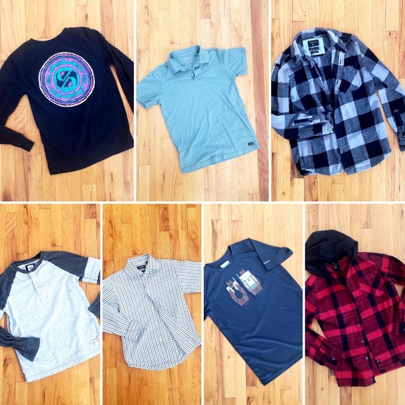 Lot of Quicksilver, RVCA, Columbia, Disney, Gap Kids, Lego shirts & flannels - Picture 1 of 2